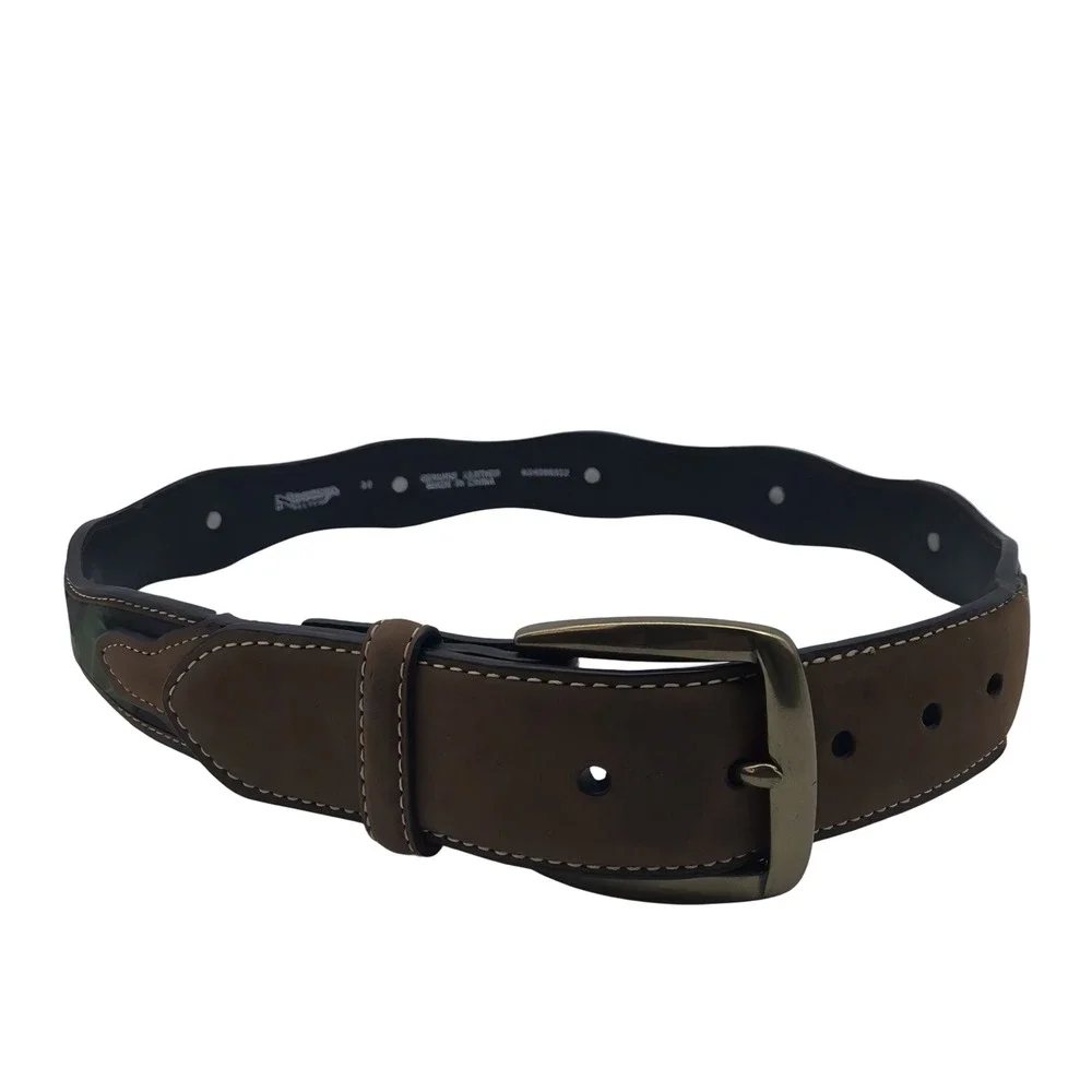 Nocona Mens‎ Brown Leather Camo Shotgun Shell Concho Belt Sz 46 N24366222 Hunter